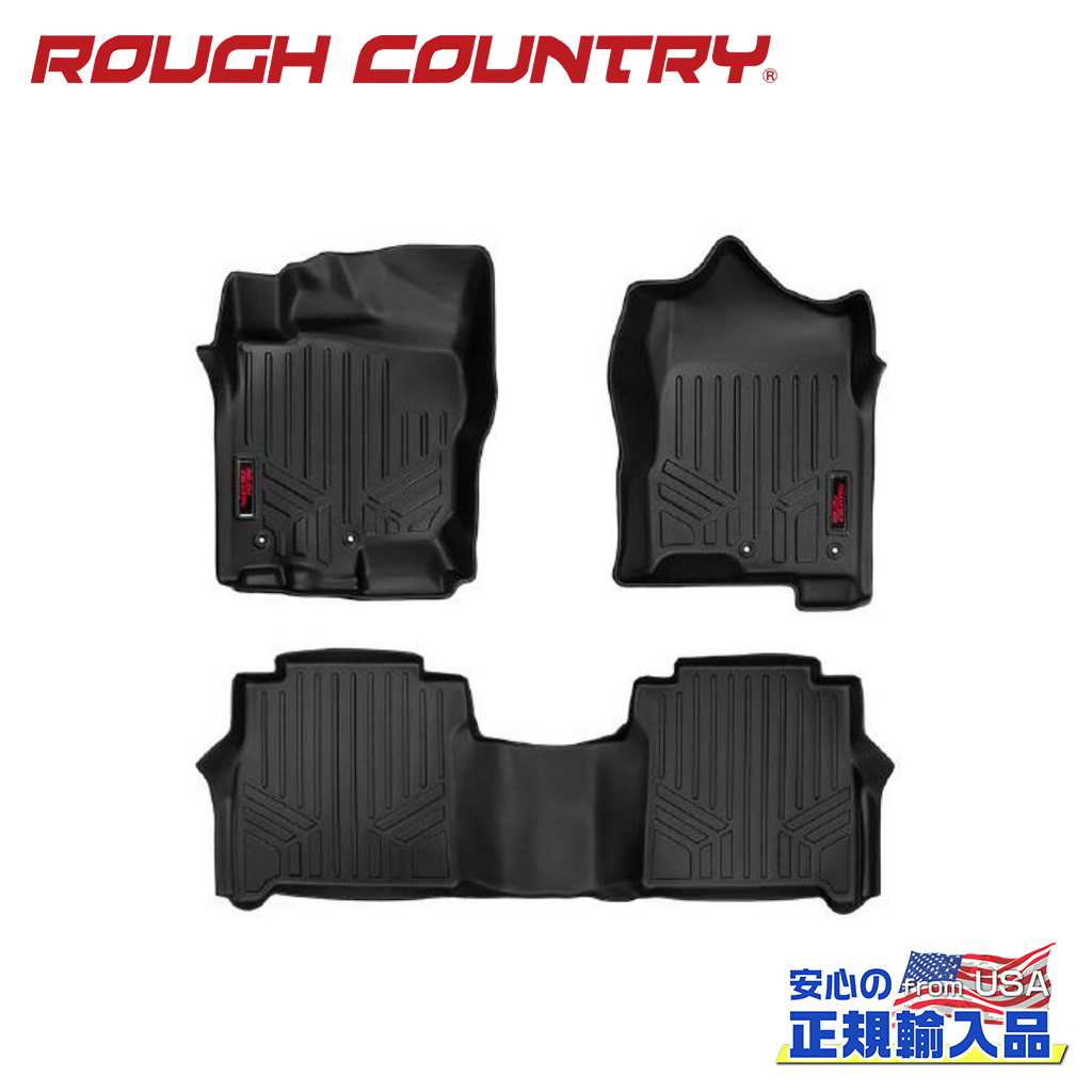 【ROUGH COUNTRY(ラフカントリー)正規輸入総代理店】 フロアマット 一台分 日産 ニッサン タイタン TITAN XD クルーキャブ 2016年～現行