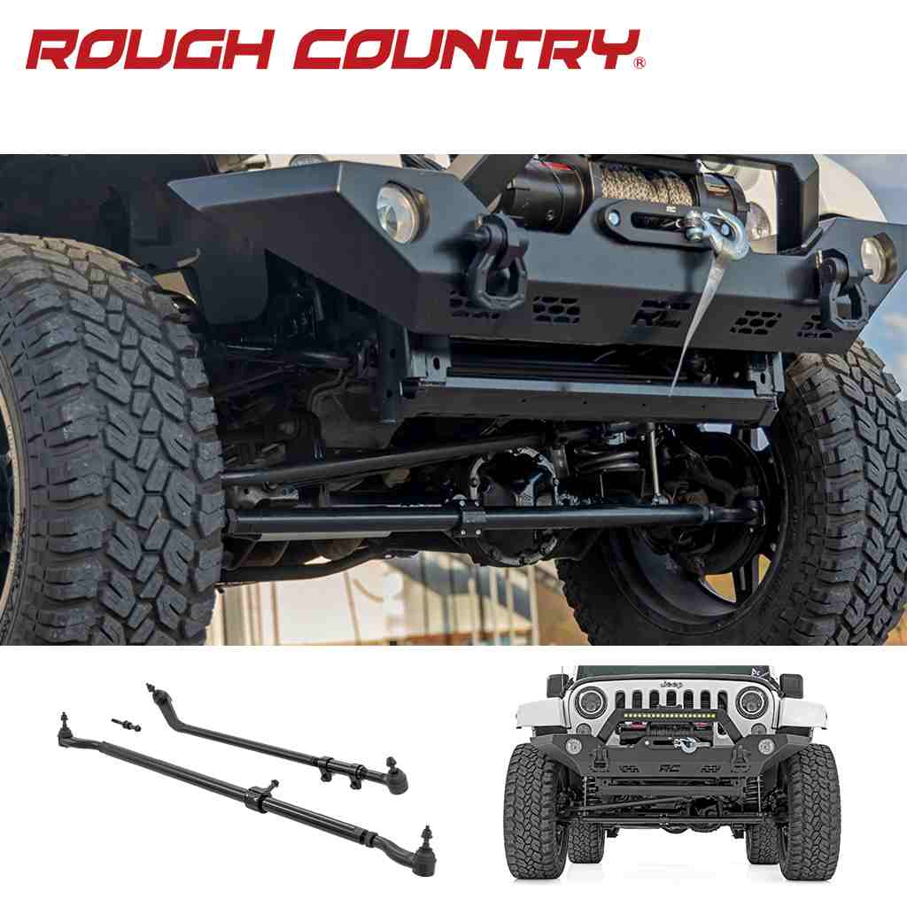 【ROUGH COUNTRY 正規品】HD ステアリングキット純正～6インチアップ用JEEP JKラングラー 全車 2007年(平成19年)～2018年(平成30年)｜DOLONCO（ドロンコ）