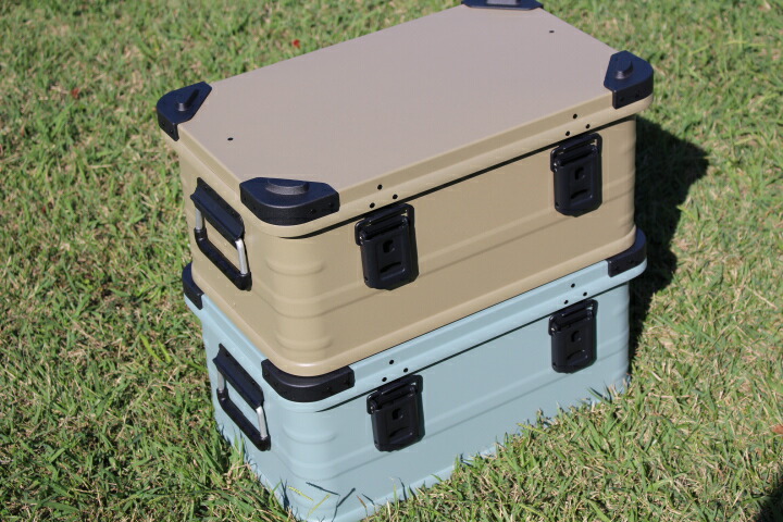 アースカラー アルミコンテナボックス 49L ガレージ収納