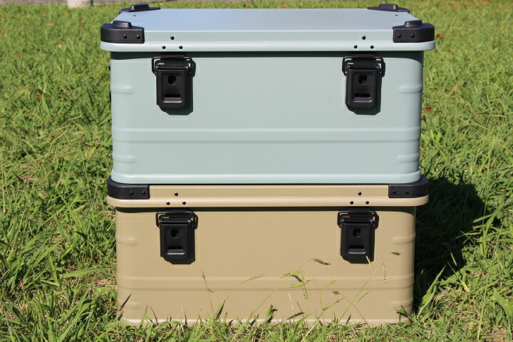 スタッキング アルミコンテナボックス ４９Ｌ ガレージ収納箱 コンテナボックス Amazon.co.jp: アウトドア アルミコンテナボックス 49L ガレージ