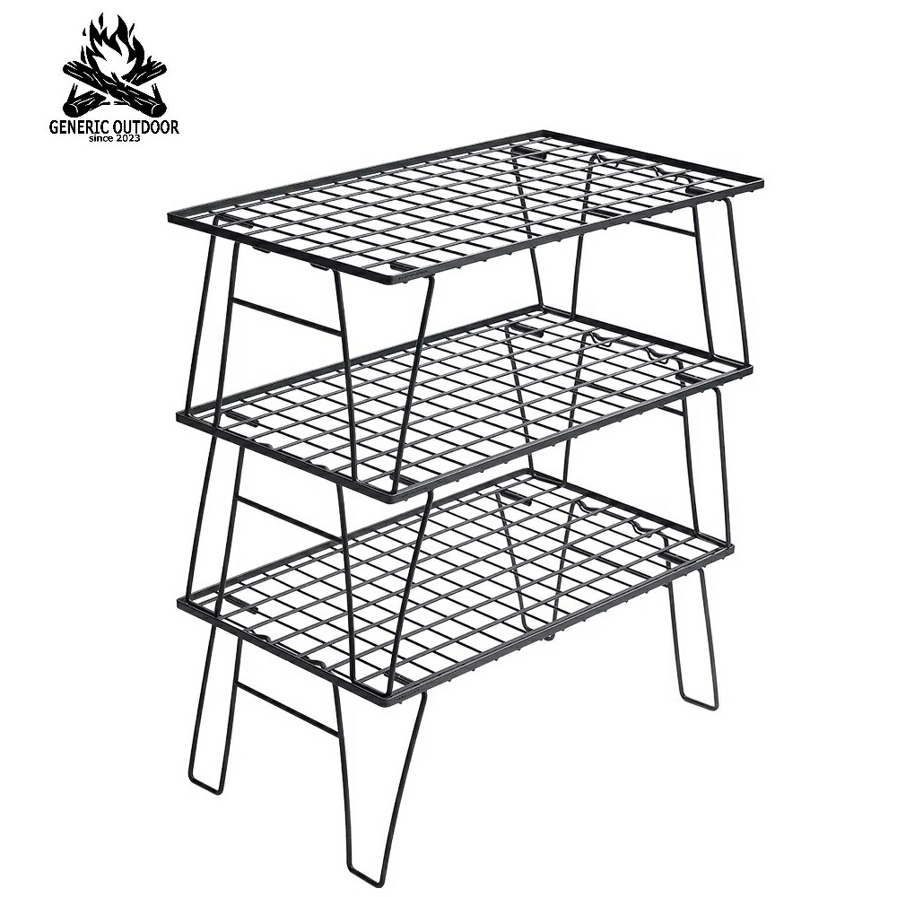 アイアンラック　大小　キャンプ 家でもキャンプでも使えるアイアンラック 棚・シェルフ・ラック ツチヤ