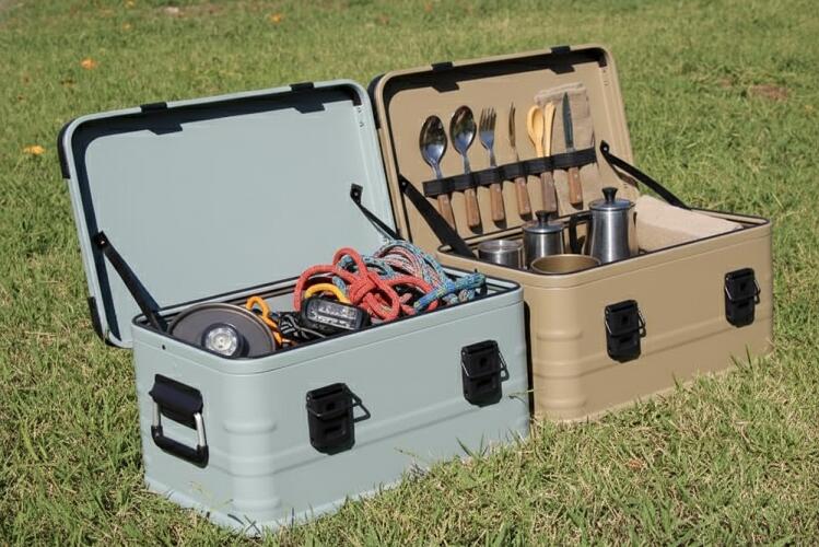 GENERIC OUTDOOR 地びた色合い アルミコンテナボックス ２９Ｌ 車宿り収納箱 容れものボックス席 キャンプギア収納箱 ブートボックス席 aluminum box アウトドアコンテナボックス スタッキングボックス アウトドアギアボックス 物の具箱 物の具箱 貨物輸送無料 その他-アウトドア-スポーツ・アウトドア