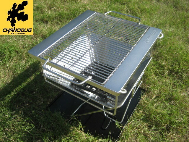 ★CHANODUG OUTDOOR★かがり火台★Ｍ大きさ★フルセット★納める入れもの付★BBQコンロ★折り畳みかがり火台★丸焼きコンロ★携帯型かがり火台仕掛ける★携帯型コンロ★