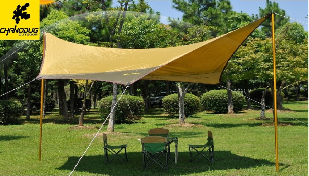 楽天市場】CHANODUG OUTDOOR Premium natural tarp ヘキサタープ