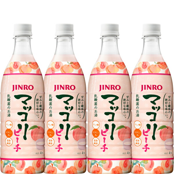 楽天市場 送料無料 眞露 マッコリ ピーチ ペット 750ml 4本 韓国 ジンロ 女性大人気 女子会 リラックス タイム 家飲み Don Online Shop 楽天市場店