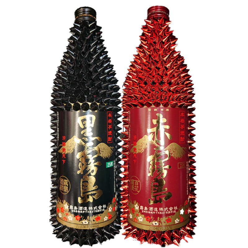 楽天市場】霧島 デコレーション ボトル 瓶 900ml×２本 セット[ 送料無料 宮崎 トゲ霧 トゲトゲ 黒霧島 赤霧島 数量限定] トゲマンド  トゲモエ トゲコーラ デコボトル : DON online shop 楽天市場店