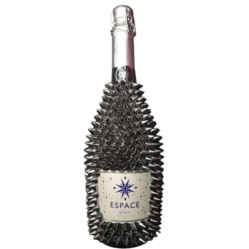 エスパス・オブ・リマリ スパークリング ブリュット デコレーションボトル 750ml×１本 [チリ スパークリングワイン 白泡 辛口 ギフト プレゼント用 トゲマンド トゲモエ トゲコーラ トゲボッテガ シルバー デコボトル 送料無料]