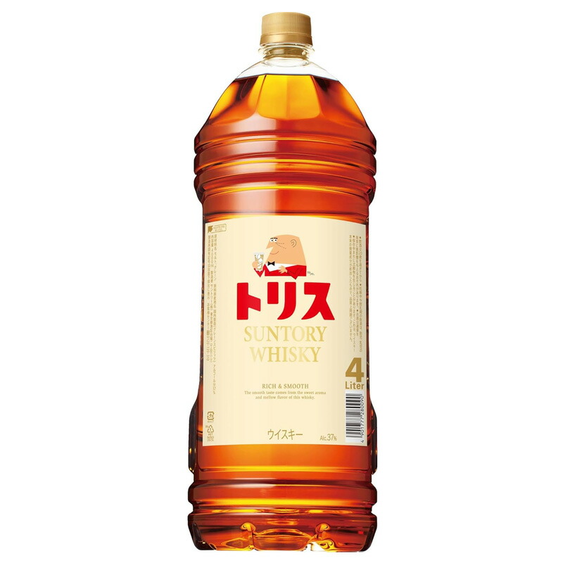 サントリー ウイスキー トリス クラシック 4L × 6本セット ペットボトル 日本産 ［大容量 4000ml 業務用 家飲み ハイボールに最適 送料無料］
