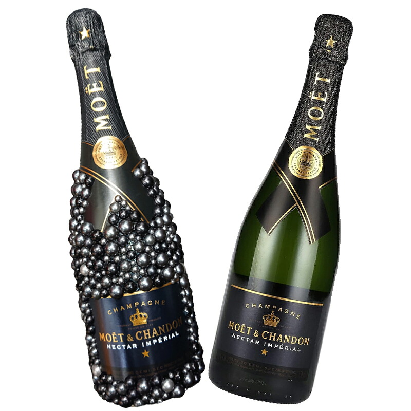 モエ エ シャンドン デコレーションボトル ポコモエ 750ml × 1本 + モエ・エ・シャンドン ネクター アンペリアル 750ml×1本セット [フランス シャンパン パール風 ギフト ポコ トゲ] トゲマンド トゲモエ スパークリング ワイン Moet & chandon［送料無料］
