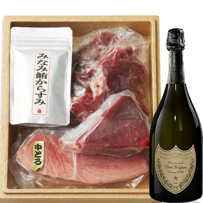 【スーパーSALE限定クーポン対象】[佃の鮪シャンパンセット]ソムリエ厳選 最高峰 天然南マグロ 堪能 セット + ソムリエ厳選 シャンパン セット [ フランス シャンパーニュ ドンペリ まぐろ 送料無料 ] ※冷凍発送となります ※入荷次第発送となる場合あり