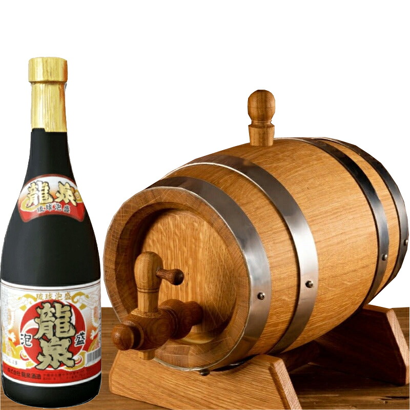 ソムリエ厳選 龍泉酒造 赤龍泉 43度 720ml &times; 1本 + 本格熟成 ミニ樽2Lサイズ[沖縄 名護 枚方と友好都市 送料無料 父の日 本格ミニ樽で本格熟成 ]｜DON online shop 店