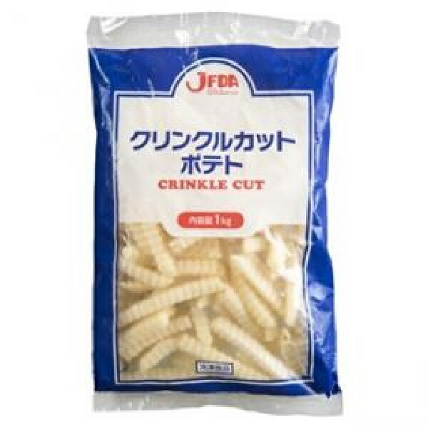 ［送料無料］ＪＦＤＡ 9.5mmクリンクルポテト（1kg）12袋 [業務用 冷凍食品]