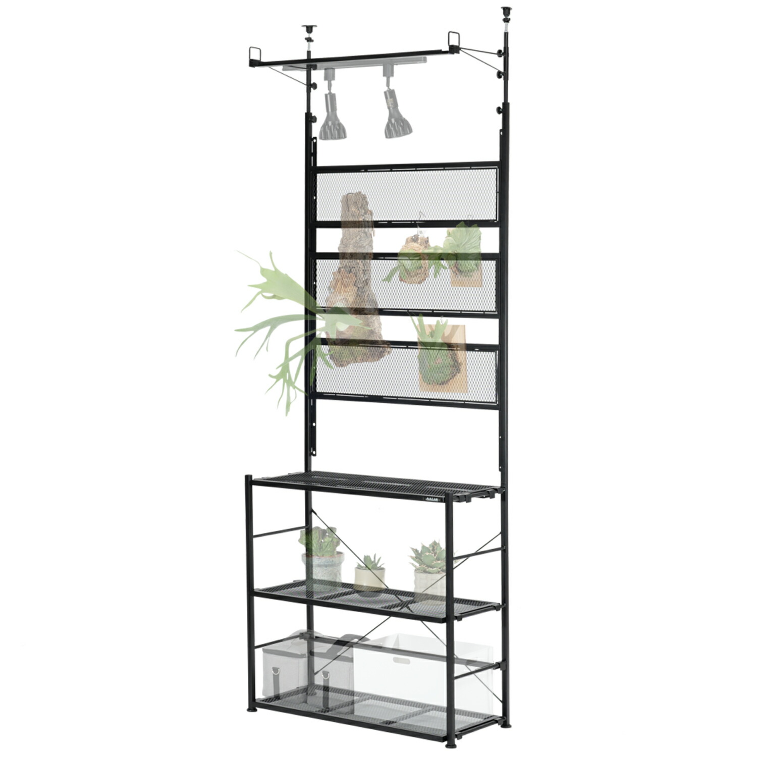 BIBILAB　ビザールプランツウォールラック　LPW-2100-BK 植物棚 ウォールタイプ｜ドンドンマーケット