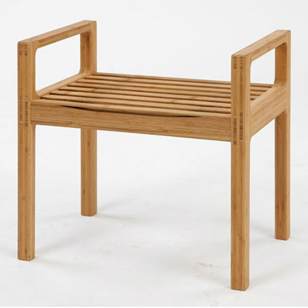 【受注生産】TENSION ENTRANCE STOOL (テンション エントランス スツール)手すり付き、軽量、便利な玄関の小椅子。 スツール 椅子 いす チェア チェアー 肘付き アーム付 和風 北欧 和 インテリア 家具 竹｜どんどんどんの家具