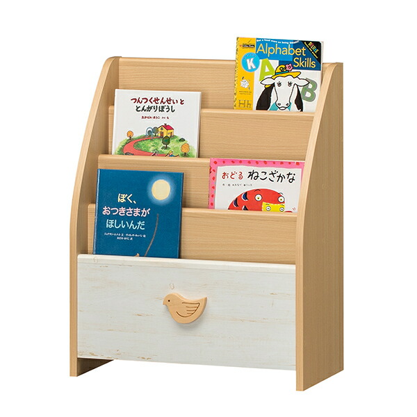 送料無料 絵本ラック ホワイト 温かみのあるナチュラル かわいい動物モチーフ 立てて収納できる絵本スタンド リビング学習 北欧 ナチュラル シャビー キュート アニマル とり バード 鳥 鳥さん ブックスタンド 絵本ス Samuraiblue Com