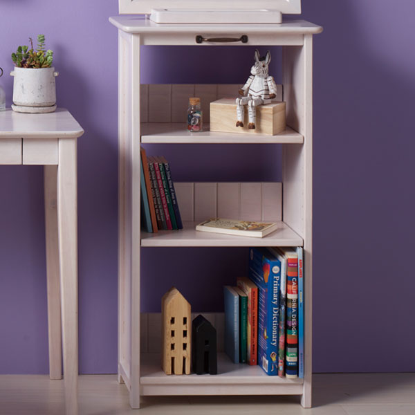 オープン棚 書棚 ブックシェルフ アンティーク風の取っ手がかわいいオープンラック ホワイト 本棚 オープン スリム 棚は14段階調節可能 白家具 本棚 ラック カラーボックス 白 木製 本棚 ディスプレー ホワイト家具 飾り棚 天然木 送料無料 50 ブックシェルフ 本棚