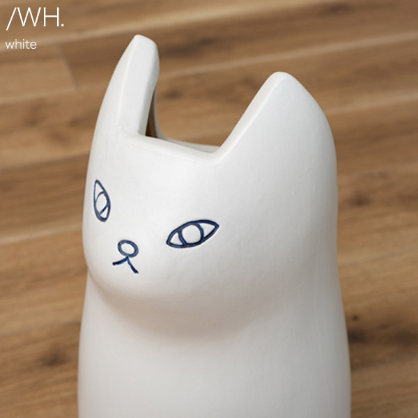 傘立て ねこ ネコ アンブレラスタンド 陶器 5本収納 かわいい おしゃれ 猫 傘たて かさたて 北欧 薄型 コンパクト スリム 省スペース 屋外 錆びない 傘 かさ