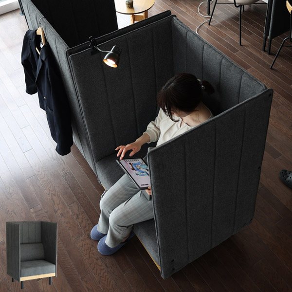 【B】送料込み ハイビス ハイバックソファ パーソナルソファ 1人用ブース 楽天市場】ハイビス ハイバックソファー 1人掛け パネル付き1人