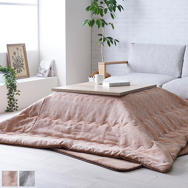 こたつ布団 掛 正方形/長方形 70×70cm/80×80cm/70×105cm/80×120cm用 グレージュ/オレンジ こたつ掛布団 角型 あったか 和柄 おしゃれ こたつ布団単体 190×190cm 190×240cm 手洗い可