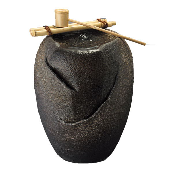 信楽焼 流水 陶器 竹しゃく付き