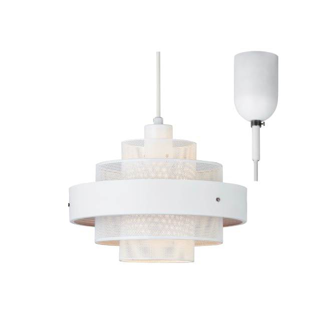 【200円クーポン】 INTERFORM インターフォルム ペンダントライト LT-4533WH Ivonne イヴォンネ ホワイト LED電球付 ＜インターフォルム プレゼント インテリア アンティーク 北欧 かわいい レトロ おしゃれ 照明 天井照明 吊り下げ照明 LED電球付 E26口金 60W相当 お返し＞