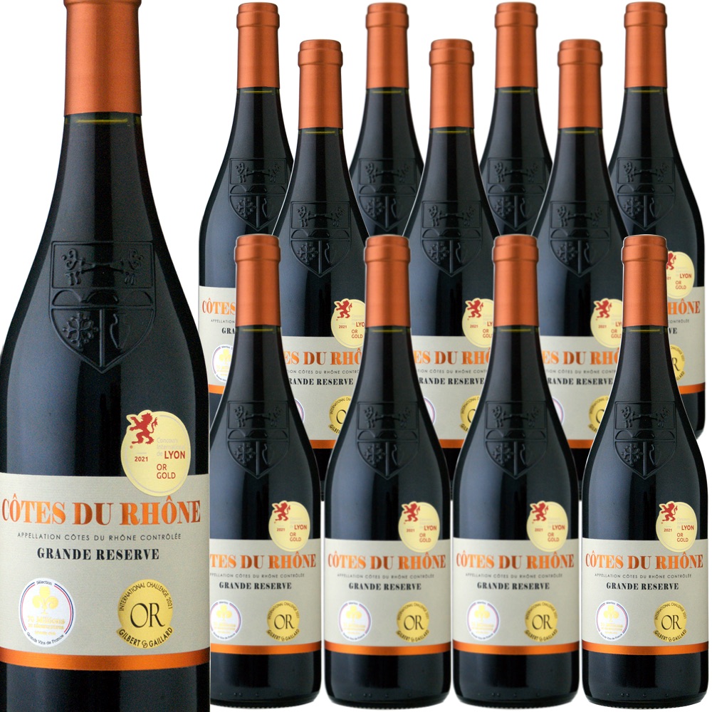 [12本セット] コート・デュ・ローヌ・ルージュ・グランド・レゼルヴ (ヴィニョーブル・エ・コンパニ) / Cotes du Rhone Rouge "Grande Reserve" (Vignobles & Companie) / フランス / AOCコート・デュ・ローヌ / 赤ワイン / フルボディ / 750ml｜Donguriano　Wine
