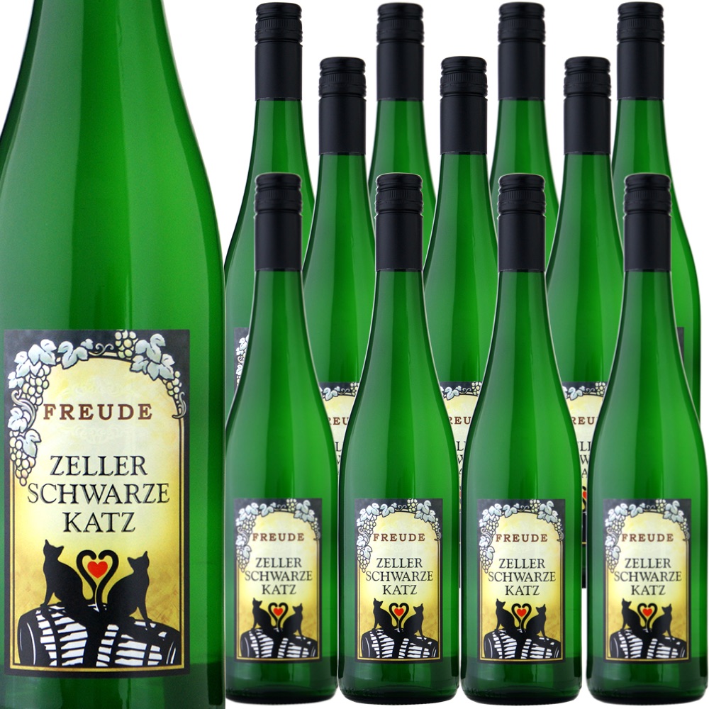 [12本セット] フロイデ・ツェラー・シュヴァルツェ・カッツ Q.b.A. (クロスター醸造所)　Freude Zeller Schwarze Katz Q.b.A. (Weinkellerei Klostor GmbH)　ドイツ/モーゼル/白/やや甘口/750ml｜Donguriano　Wine