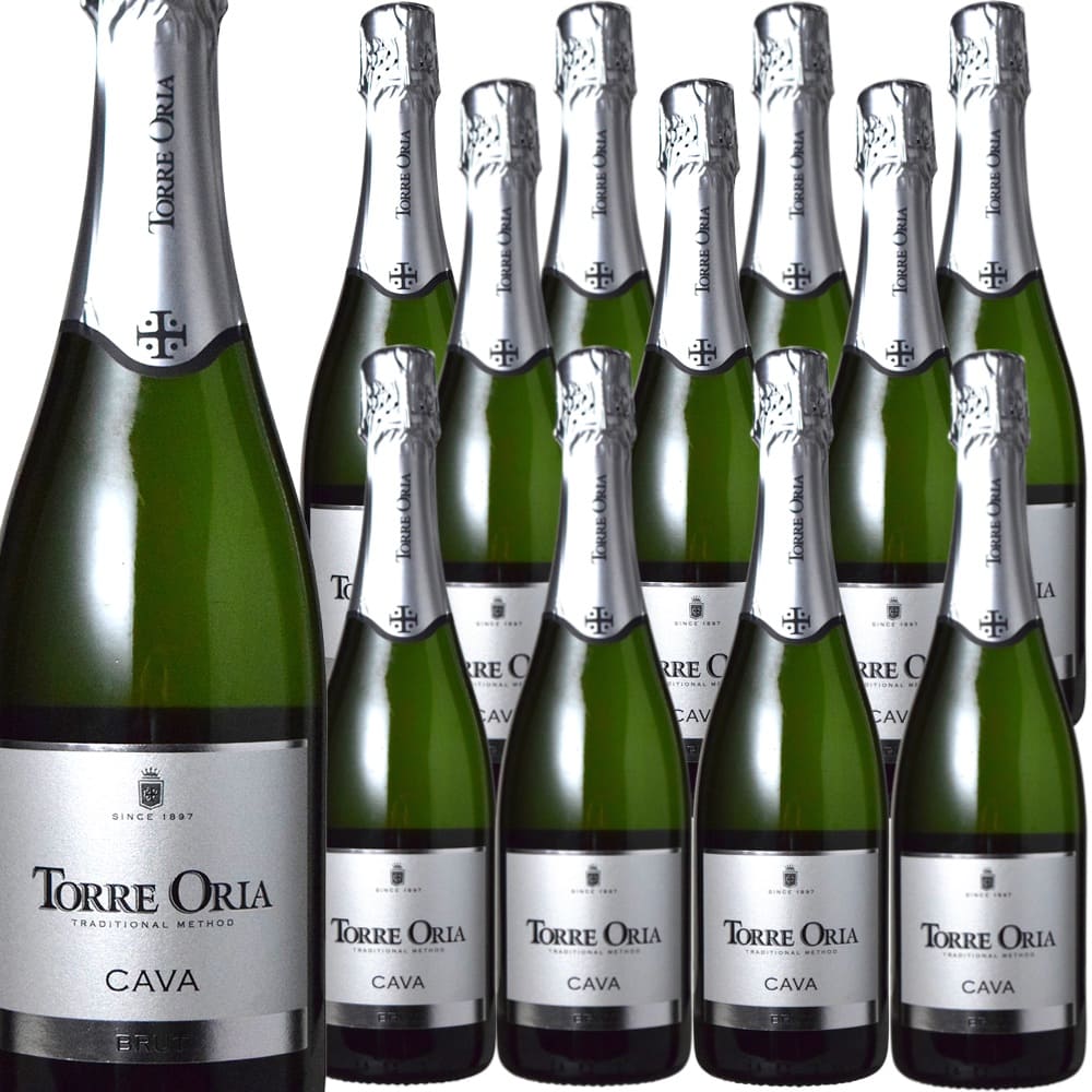 [12本セット] トレ・オリア・カバ・ブルット (トレ・オリア) Torre Oria Cava Brut (Torre Oria)　スペイン バレンシア カバDO 白 辛口 750ml｜Donguriano　Wine
