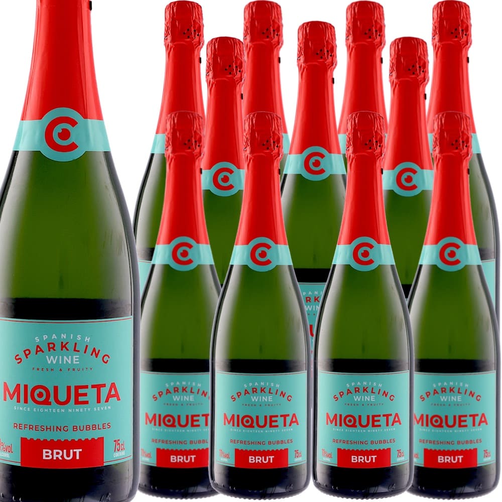 [12本セット] ミケタ・ブルット (トレ・オリア) / Miqueta Brut (Torre Oria) / スペイン / バレンシア / 白ワイン / 辛口 / スパークリング / 泡 / 750ml｜Donguriano　Wine
