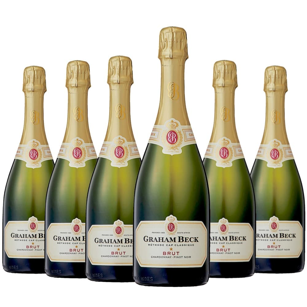 [6本セット] グラハム・ベック・ブリュット (グラハム・ベック・ワインズ)　Graham Beck Brut (Graham Beck Wines)　南アフリカ ウエスタン・ケープ ＷＯウエスタン・ケープ 白 辛口 泡 スパークリング 750ml