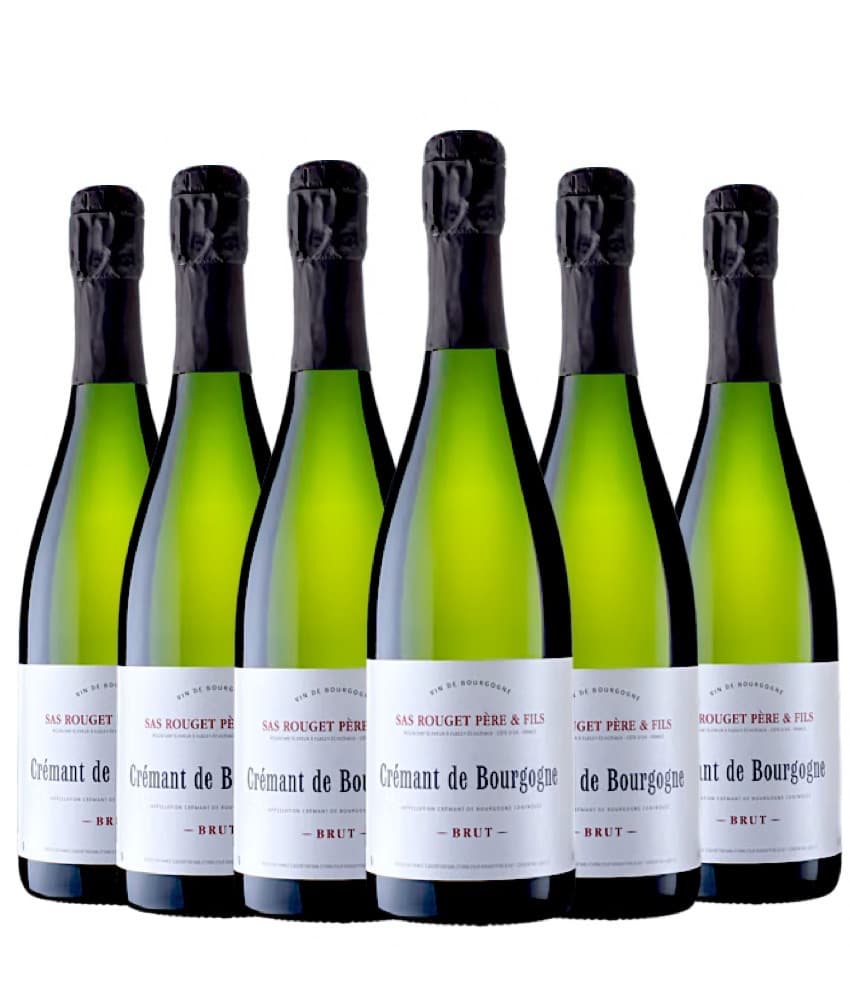 [6本セット] クレマン・ド・ブルゴーニュ・ブリュット (ルジェ・ペール・エ・フィス / エマニュエル・ルジェ)　Cremant de Bourgogne (Rouget Pere et Fils / Emmanuel Rouget)　フランス ブルゴーニュ 白泡 辛口 750ml