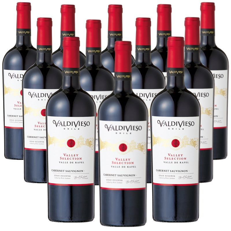 [12本セット] ヴァレー・セレクション・カベルネ・ソーヴィニヨン (ビーニャ バルディビエソ)　Valley Selection Cabernet Sauvignon (Vina Valdivieso)　チリ セントラル・ヴァレー ラペル・ヴァレーDO 赤 フルボディ 750ml