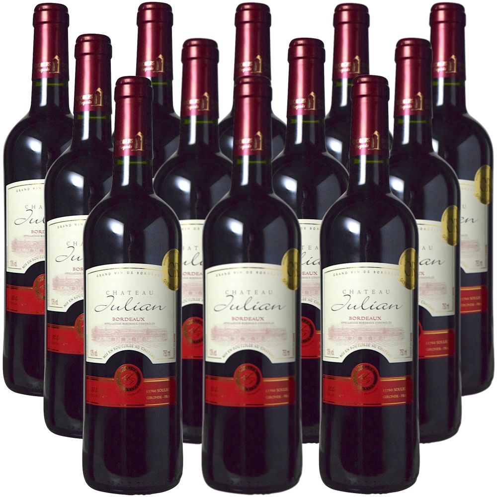[12本セット] シャトー ジュリアン　Chateau Julian　AOC Bordeaux　フランス AOCボルドー 赤 ミディアムボディ 750ml 【金賞受賞】