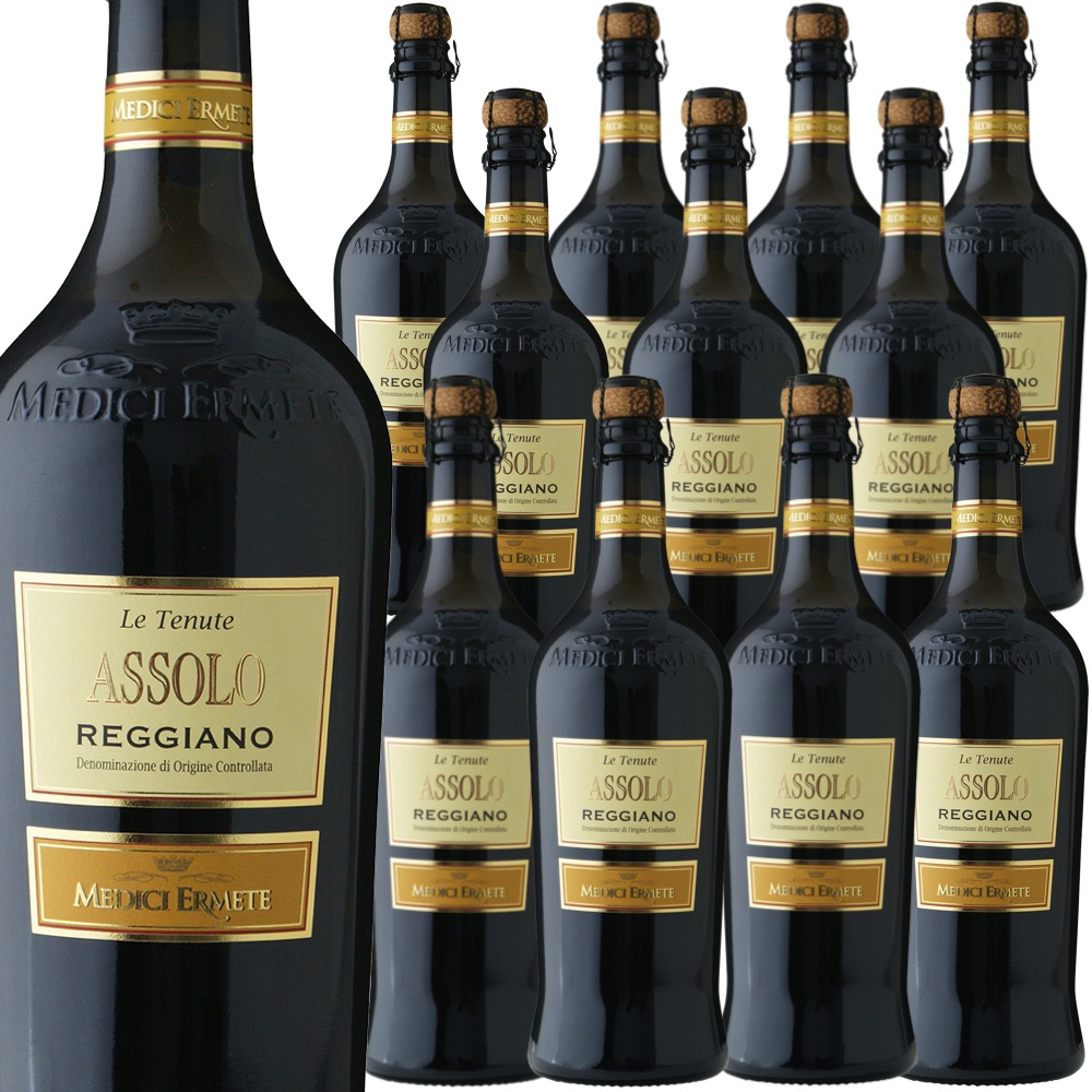 [12本セット] アッソーロ・レッジアーノ・フリッツァンテ・ロッソ・セッコ (メディチ・エルメーテ) / Assolo Reggiano Vino Frizzante Rosso Secco (Medici Ermete & Figli s.r.l.) / イタリア / エミリア・ロマーニャ州 / レッジアーノDOC 赤 やや辛口 750ml｜Donguriano　Wine