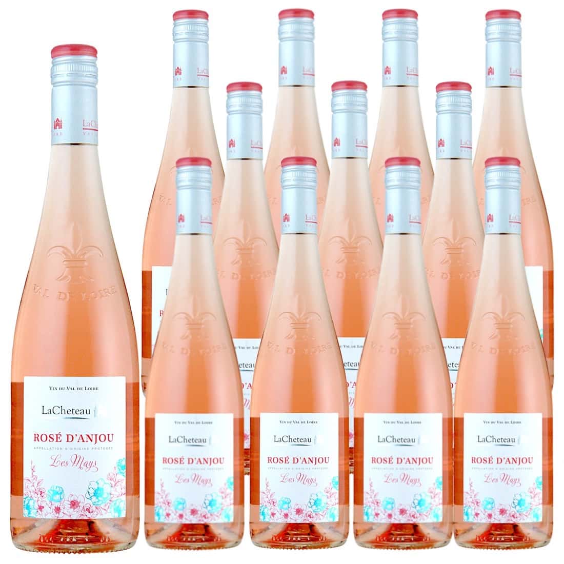 [12本セット] ロゼ・ダンジュ (ラシュトー) Lacheteau Rose d'Anjou without sorbic acid (Maison Lacheteau) / フランス / ロワール / AOCロゼ・ダンジュ / ロゼワイン / やや甘口 / 750ml｜Donguriano　Wine