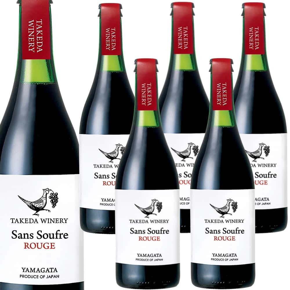 [6本セット] サン・スフル・ルージュ ((有)タケダワイナリー) Sans Soufre Rouge (Takeda Winery) / 日本 / 山形県 / 上山市 / GIヤマガタ / 赤ワイン / ミディアムボディ / 750ml