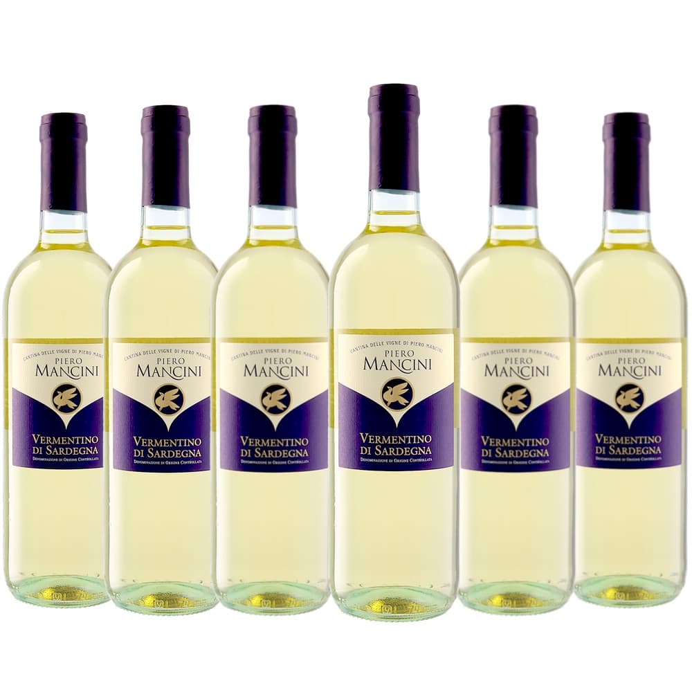 [6本セット] ヴェルメンティーノ・ディ・サルデーニャ (ピエロ・マンチーニ)　Vermentino di Sardegna (Cantina delle Vigne di Piero Mancini S.r.l)　イタリア サルデーニャ ガッルーラ 白 750ml