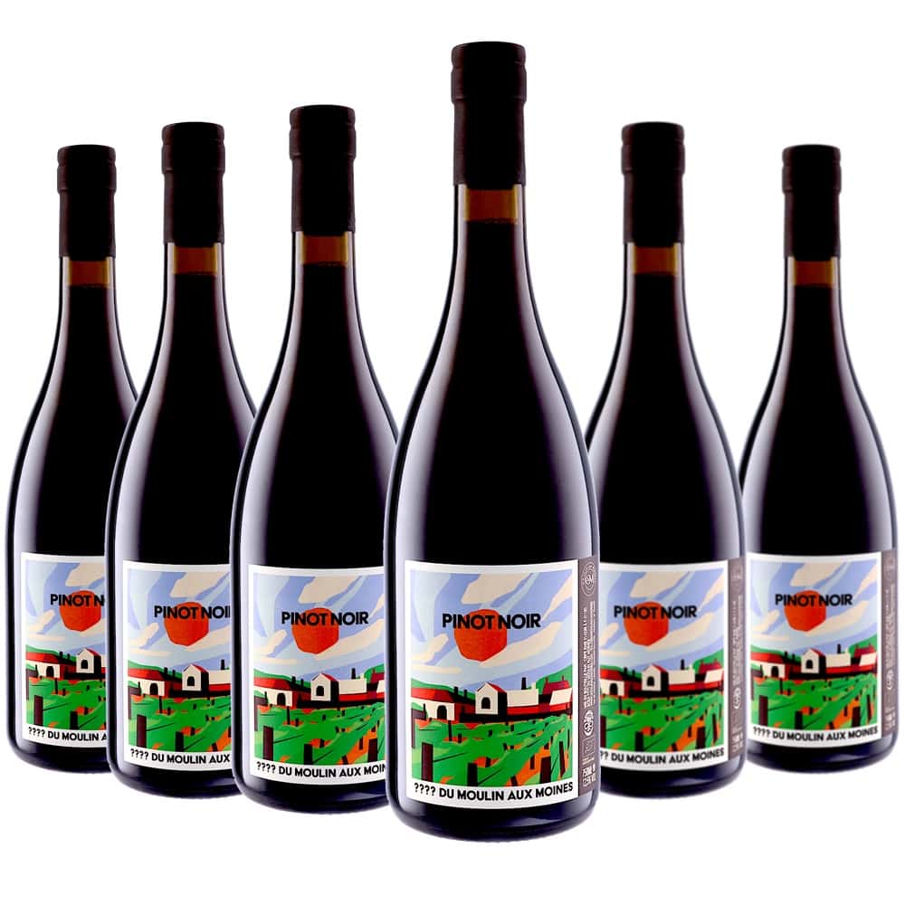 [6本セット] ピノ・ノワール (クロ・デュ・ムーラン・オー・モワーヌ)　Pinot Noir (Clos du Moulin Aux Moines)　フランス ブルゴーニュ ヴァン・ド・フランス 赤 ミディアムボディ 750ml