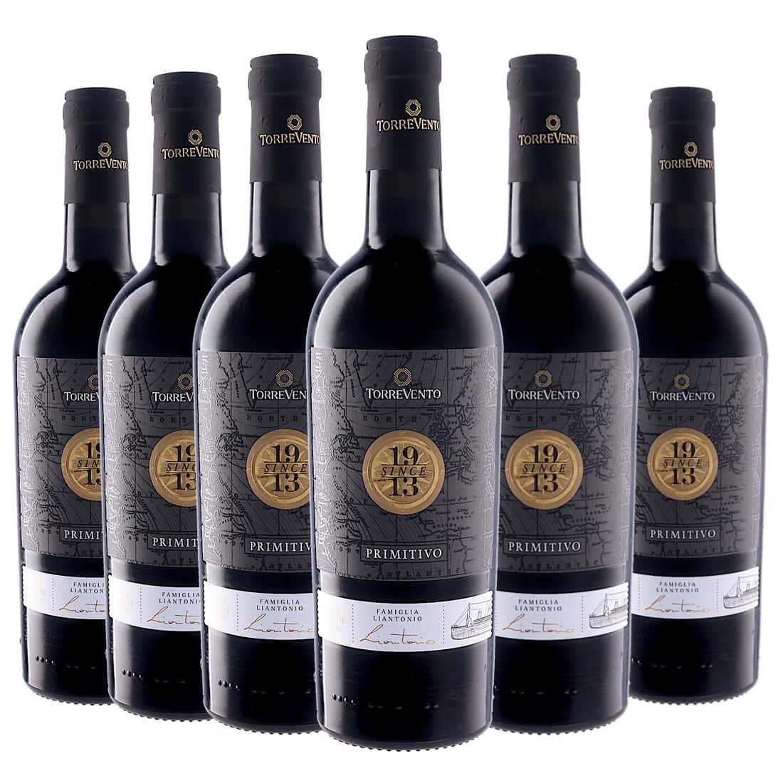 [6本セット] SINCE(シンス) 1913 プリミティーヴォ (トッレヴェント) / SINCE 1913 Primitivo (Torrevento s.r.l.) / イタリア / プーリア州 / I.G.T. / 赤ワイン / フルボディ / 750ml