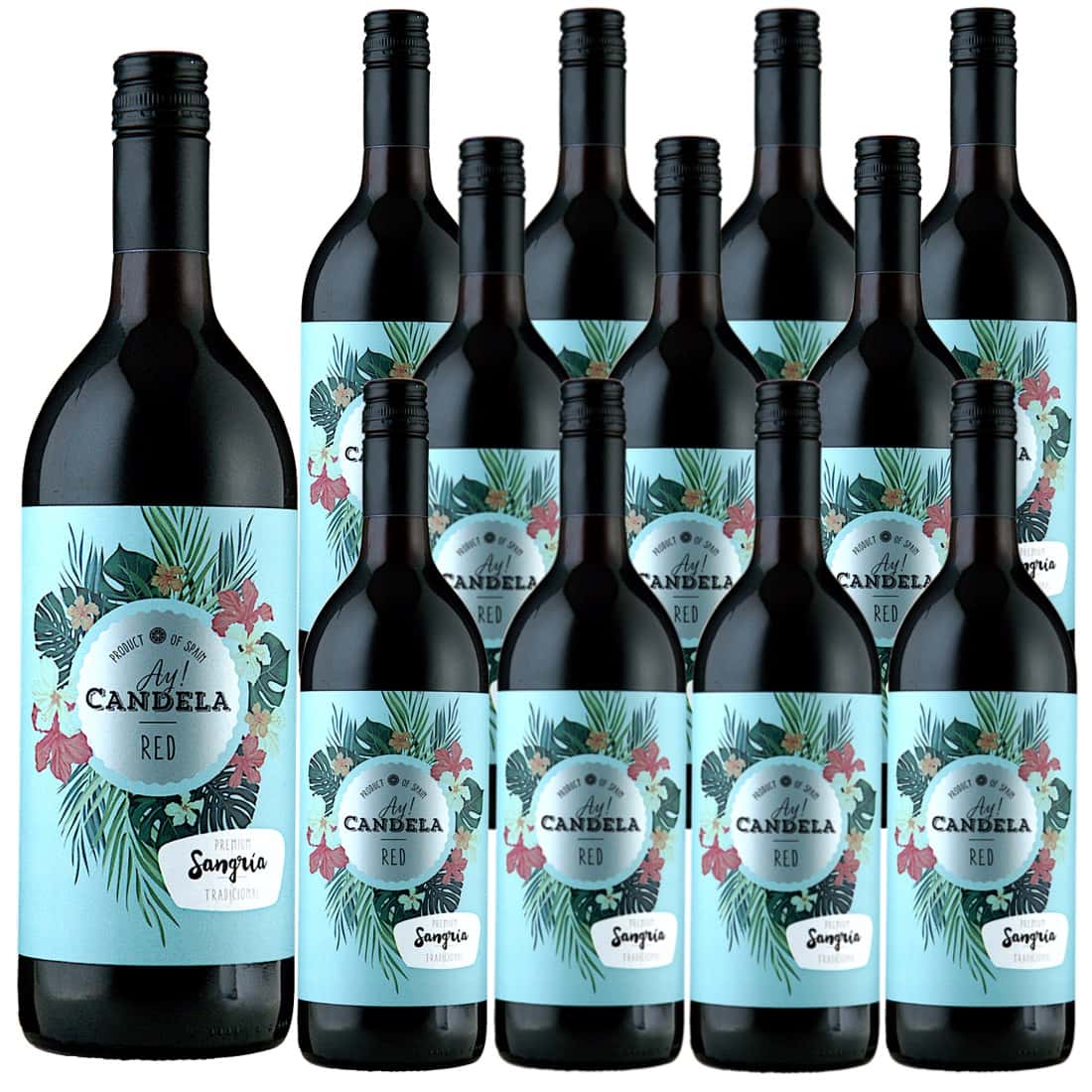 [12本セット] アイ・カンデラ・サングリア・ティンタ 1000ml (バラオンダ) / Sangria AY CANDELA Tinta 1L (Barahonda) / スペイン / 赤ワイン / 甘口 / 低アルコールワイン / ALC度数：6％ / 750ml【ヴィーガン(VEGAN) / 認証】｜Donguriano　Wine