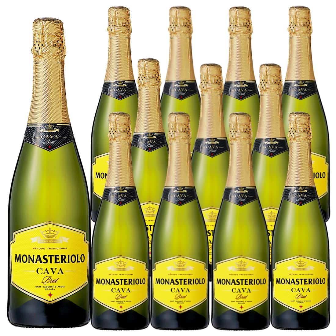[12本セット] モナステリオーロ・カバ・ブルット (マルケス・デ・モニストロル) / Monasteriolo Cava Brut (Marques de Monistrol) / スペイン / カタルーニャ / カバDO / 白ワイン / 辛口 / カヴァ / スパークリング / 泡 / 750ml [ヴィーガン(VEGAN) 認証]｜Donguriano　Wine