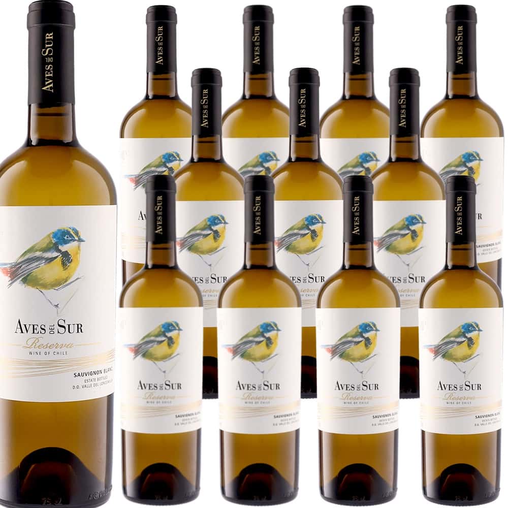 [12本セット] デル・スール・ソーヴィニヨン・ブラン・レセルバ (ビーニャ・デル・ペドリガル)　Aves del sur Sauvignon Blanc Reserva (Vina del Pedregal S.A)　チリ セントラル・ヴァレー ロンコミージャ・ヴァレーDO 白 辛口 750ml