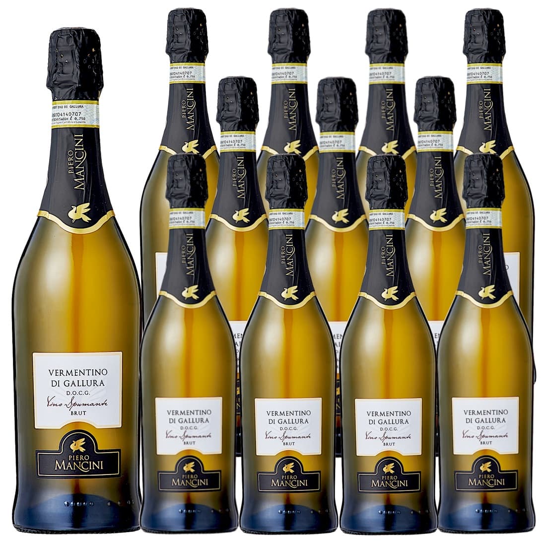 [12本セット] ヴェルメンティーノ・ディ・ガッルーラ・スプマンテ・ブリュット (ピエロ・マンチーニ) / Vermentino di Gallura DOCG Spumante Brut (Piero Mancini) / イタリア / サルデーニャ州 / D.O.C.G. / 白ワイン / 辛口 / スパークリング / 泡 / 750ml｜Donguriano　Wine