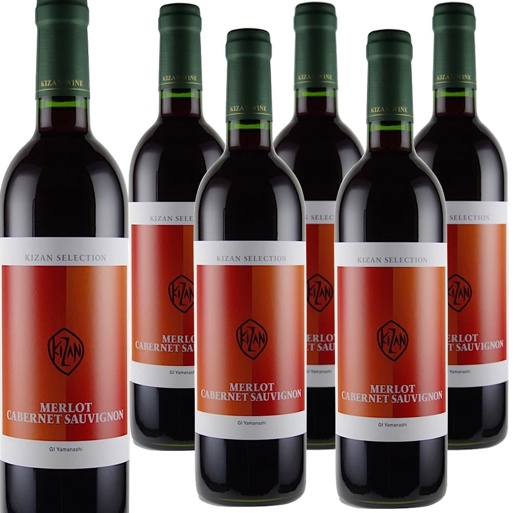 [6本セット] キザン・セレクション・メルロ (機山洋酒工業(株))　Kizan Selection Merlot (Kizan Winery Co., Ltd)　日本 山梨県 甲州市 GIヤマナシ 赤 750ml｜Donguriano　Wine