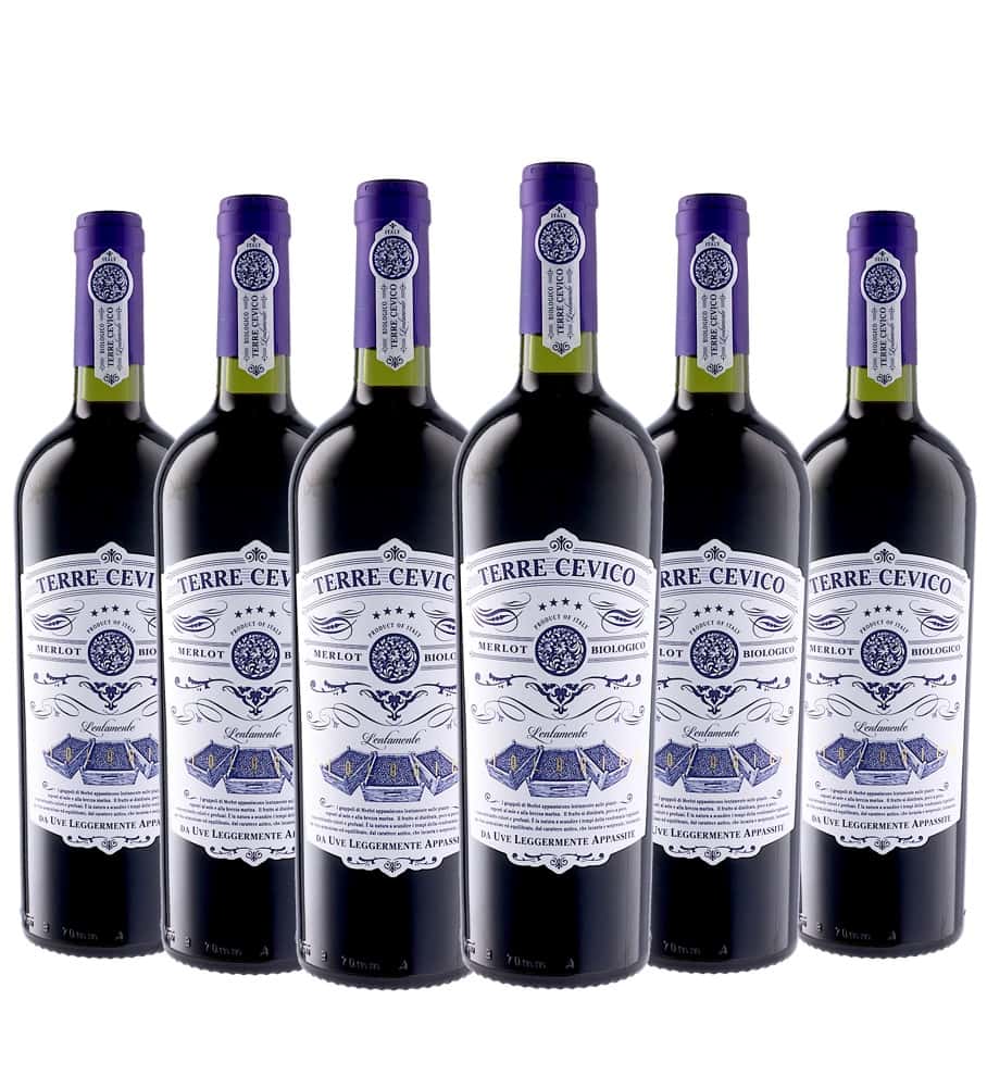 [6本セット] メルロー・ルビコーネ・オーガニック (テッレ・チェヴィコ) / Merlot Rubicone IGP Biologico (Terre Cevico) / イタリア / エミリア・ロマーニャ / ルビコーネIGP / 赤ワイン / フルボディ / 750ml / [ヴィーガン(VEGAN) / 認証]