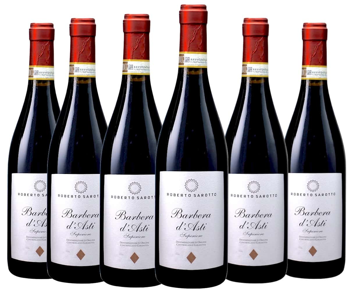 [6本セット] バルベーラ・ダスティ・スペリオーレ (ロベルト・サロット) Barbera d&rsquo;Asti Superiore (Roberto Sarotto) / イタリア / ピエモンテ / 赤ワイン / フルボディ / 750ml｜Donguriano　Wine 9,829円