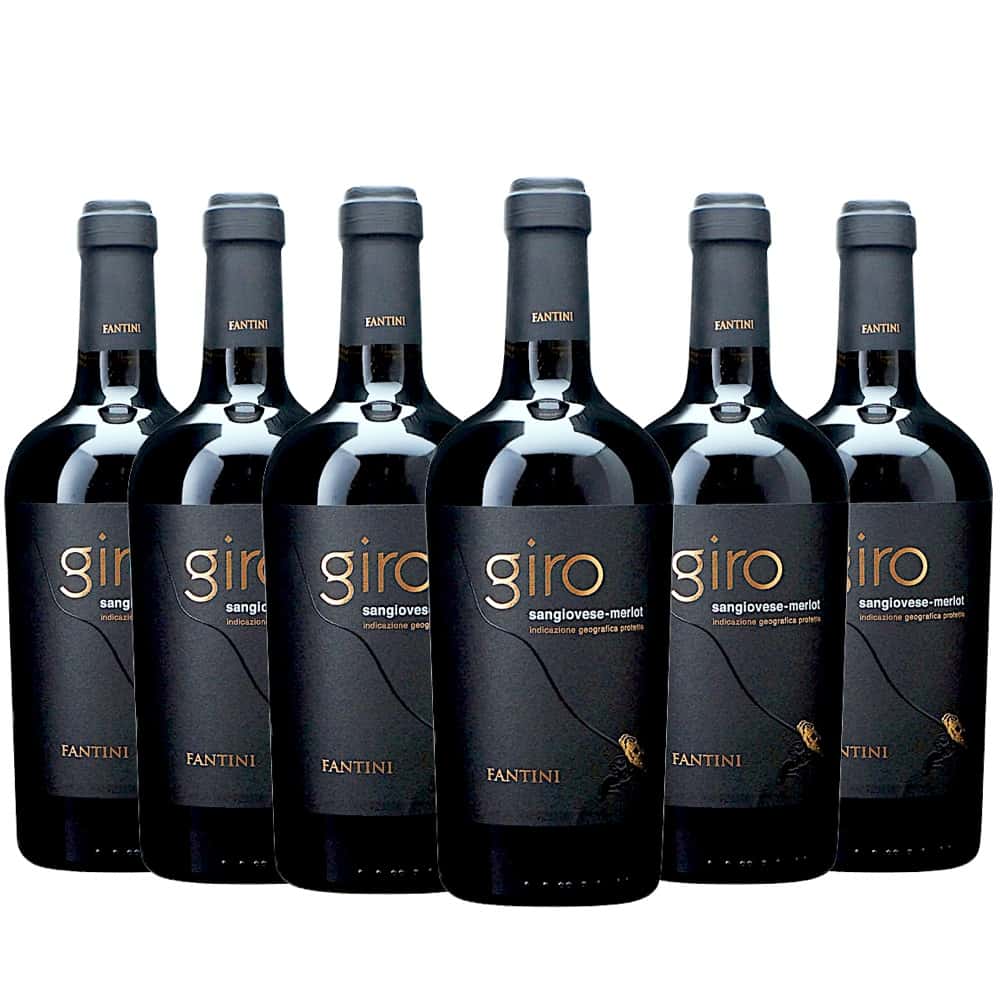 [6本セット] ファンティーニ・ジロ・サンジョヴェーゼ・メルロ (ファンティーニ(ファルネーゼ))　Fantini Giro Sangiovese Merlot (Fantini)　イタリア プーリア 赤 フルボディ 750ml