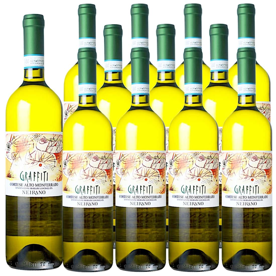 [12本セット] コルテーゼ・アルト・モンフェッラート・グラッフィティ (ネイラーノ) / Cortese Alto Monferrato Graffiti (Tenute Neirano) / イタリア / ピエモンテ州 / 白ワイン / 辛口 / 微発泡 / 750ml｜Donguriano　Wine