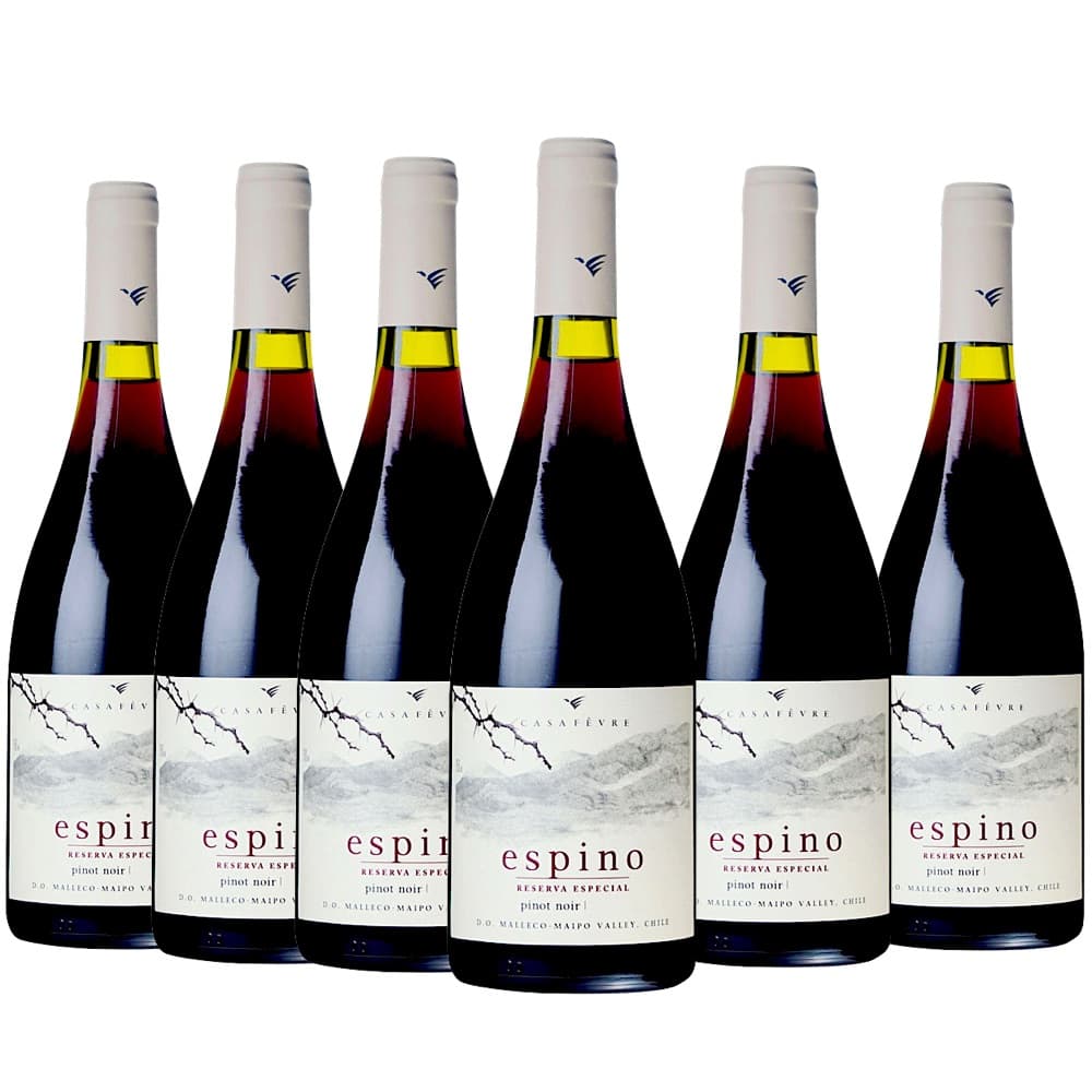 [6本セット] エスピノ・ピノ・ノワール (カーサ・フェーヴル (ウィリアム・フェーヴル・チリ)) / Espino Pinot Noir (Casa Fevre(William Fevre Chile)) / チリ / カサブランカ・ヴァレー / 赤ワイン / ミディアムボディ / 750ml