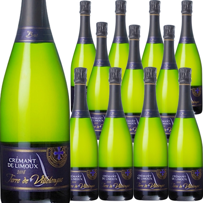 [12本セット] クレマン・ド・リムー・テール・ド・ヴィルロング・ブリュット (ドメーヌ・ロジェ) / Cremant de Limoux Terre de Villelongue (Domaine Rosier) / フランス / ラングドック・ルション / 白 / 辛口 / スパークリング / 泡 / 750ml｜Donguriano　Wine